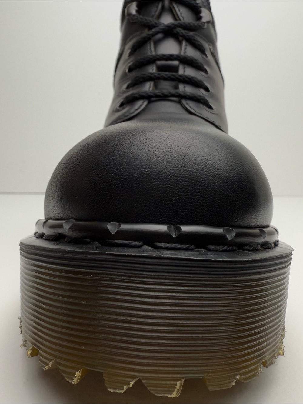 Dr. Martens Boots Vintage England Envy Black Greasy Leather MIE Platforms UK 6 - Picture 9 of 16